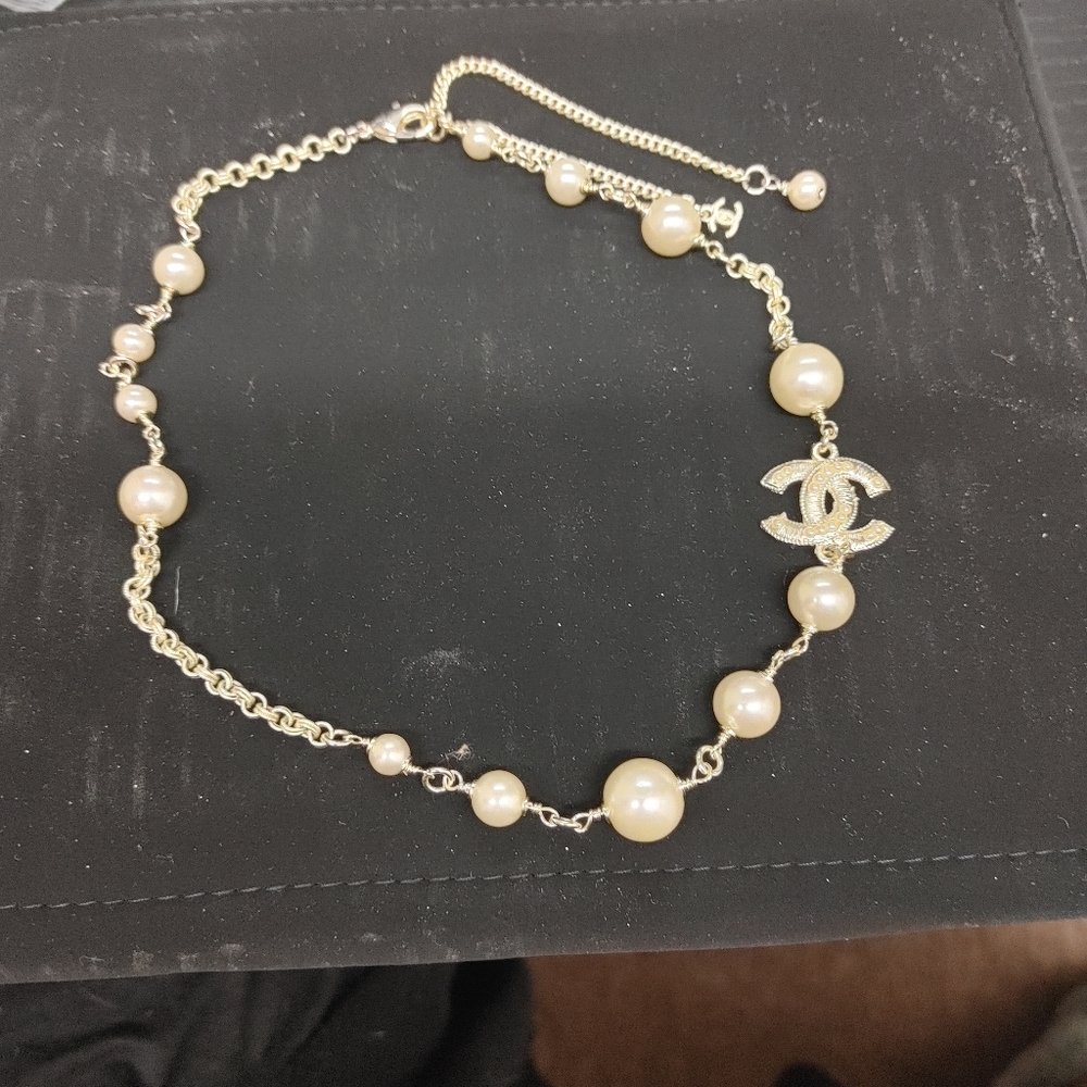 Chanel faux pearl necklace